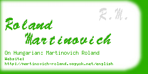 roland martinovich business card